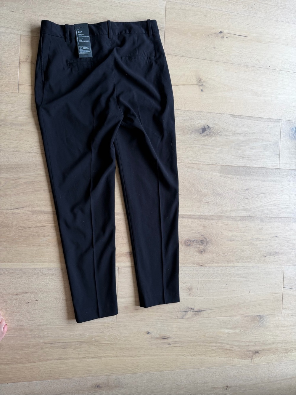 Women's Black High Rise Tapered Fit Dress Pants